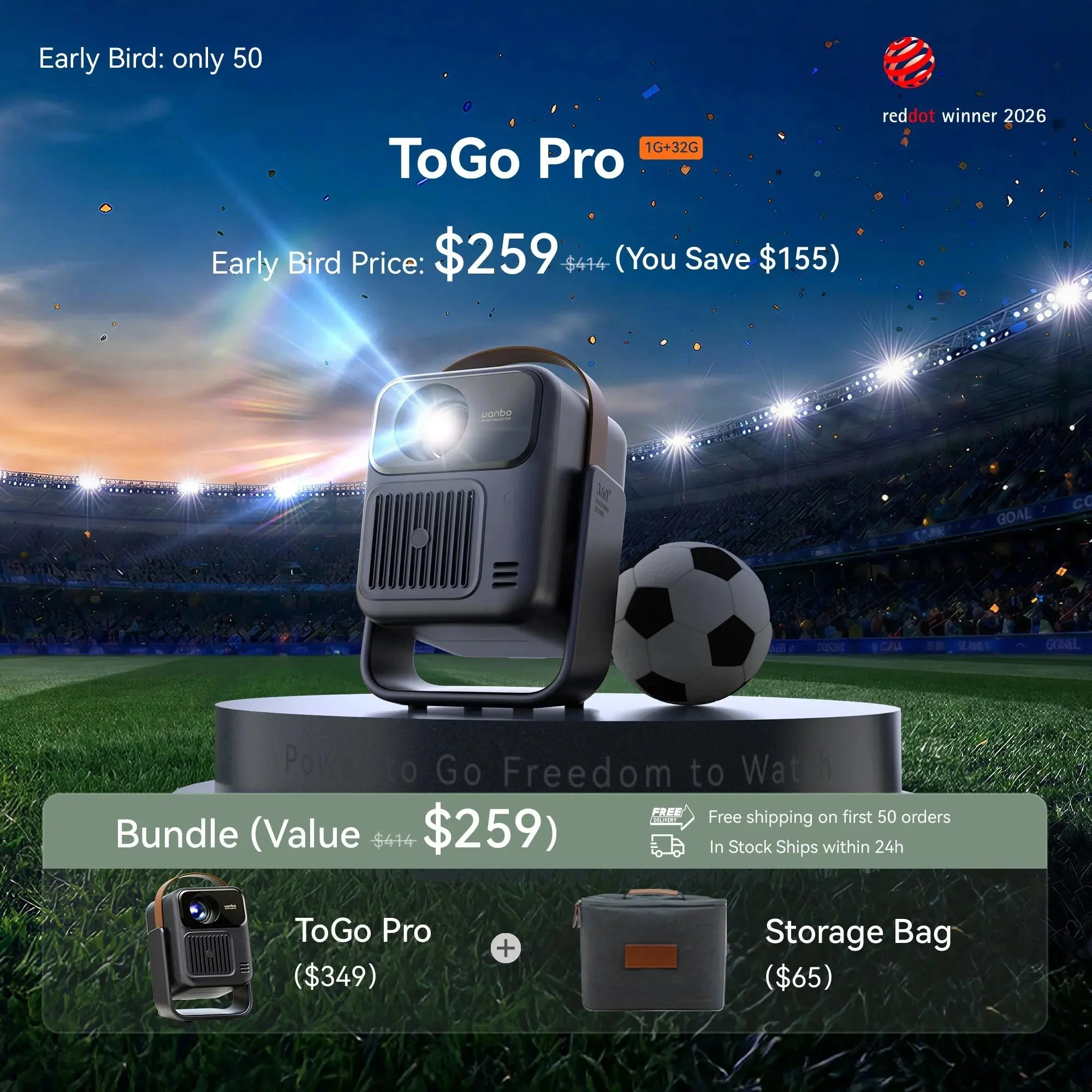 Wanbo ToGo Pro – AD Exclusive: $259 | Longest Battery Google TV Projector - Image 7